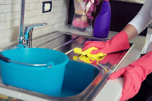 Kitchen and bathroom domestic cleaning for a Maidavale property