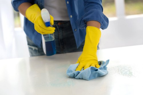 Preparing a Maidavale floor for deep cleaning