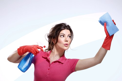After-hours commercial cleaning setup for a Maidavale workplace